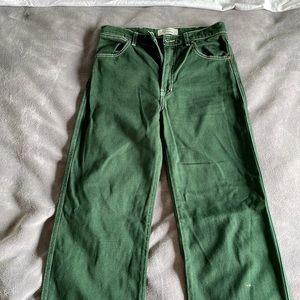 COPY - Emerald green reformation cowboy High rise straight jeans.